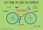 carte postale du vélo en alsacien